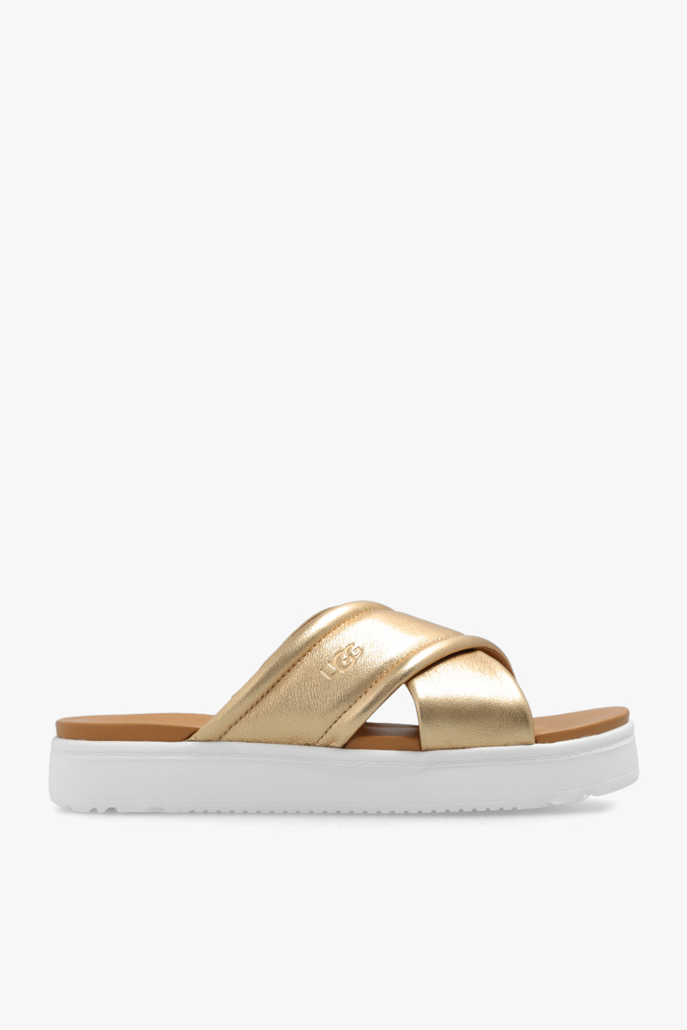 Ugg slides clearance gold